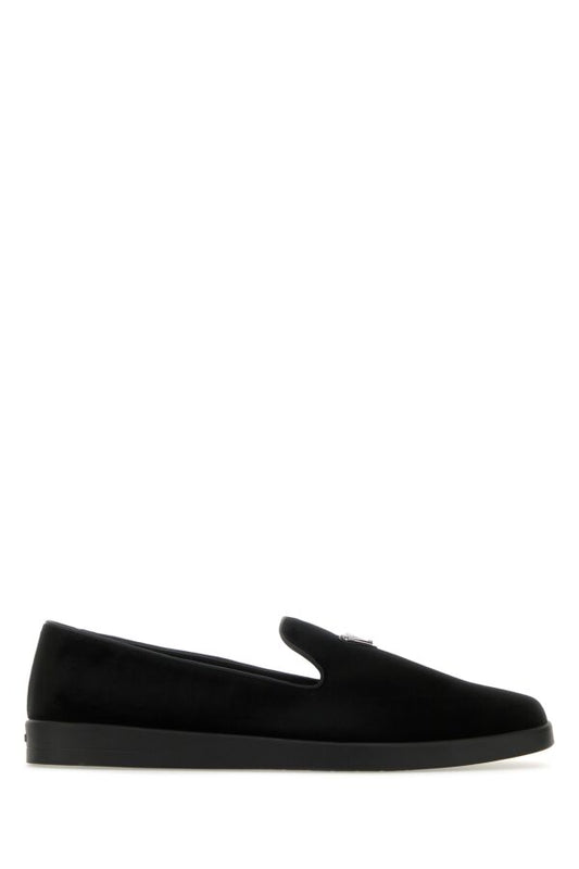 Prada Man Black Velvet Slip Ons