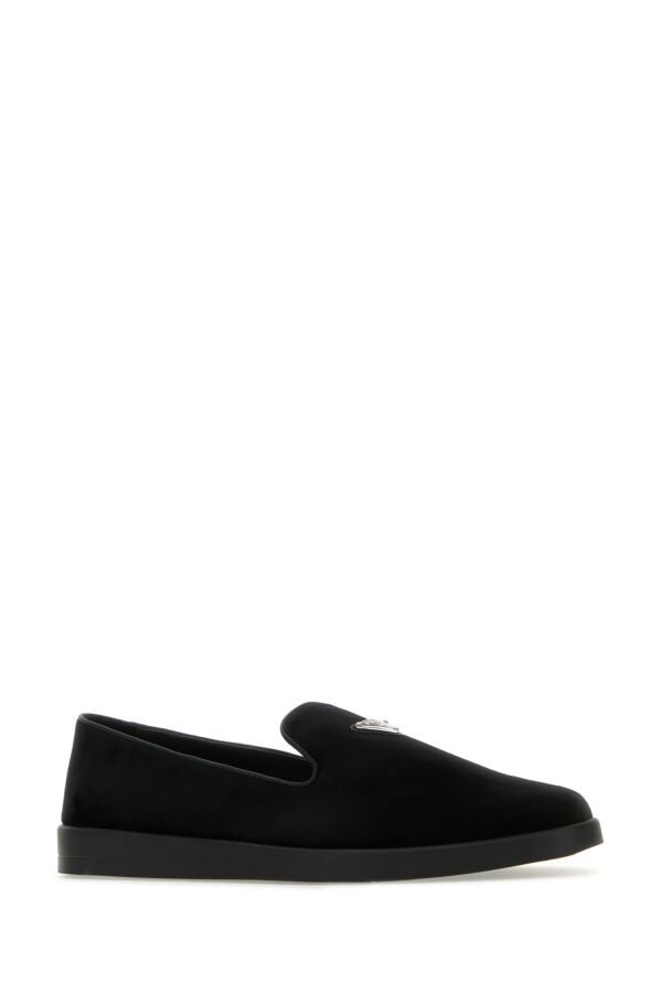 Prada Man Black Velvet Slip Ons