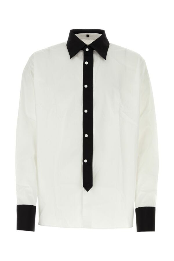 Prada Man White Poplin Oversize Shirt