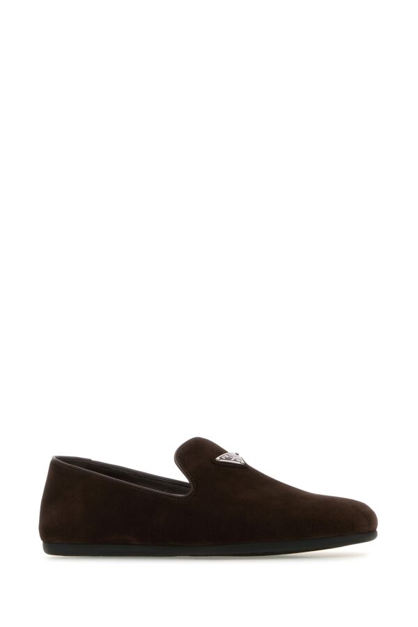 Prada Man Dark Brown Suede Loafers