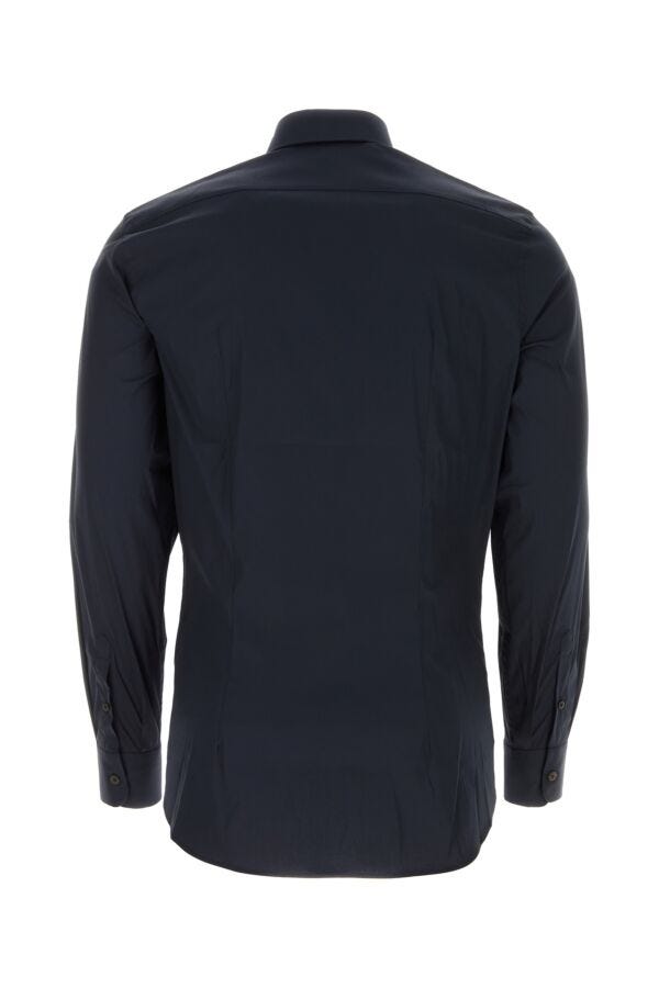 Prada Man Midnight Blue Stretch Poplin Shirt