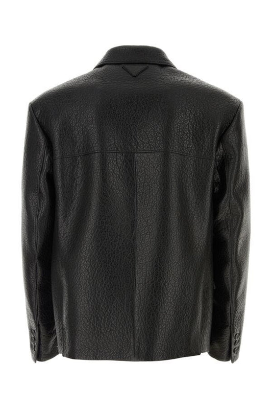 Prada Man Black Nappa Leather Blazer