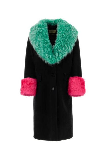 Gucci Woman Black Wool Blend Coat