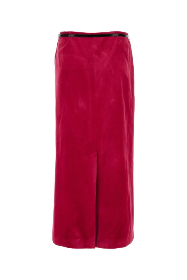 Gucci Woman Fuchsia Velvet Skirt