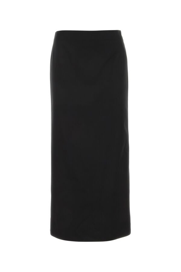 Gucci Woman Black Satin Skirt