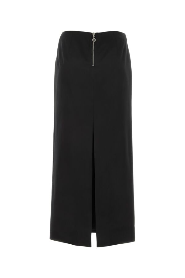 Gucci Woman Black Satin Skirt