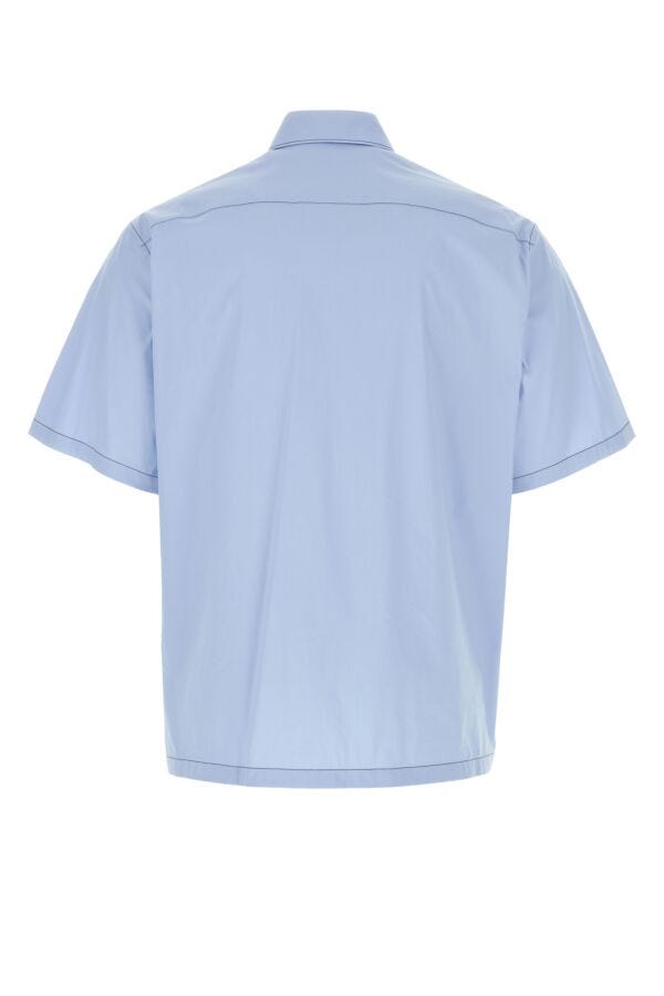 Prada Man Light Blue Stretch Poplin Shirt