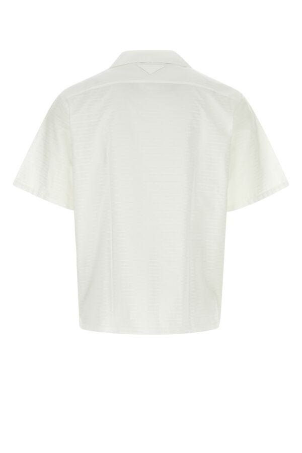 Prada Man Embroidered Poplin Shirt