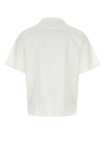 Prada Man Embroidered Poplin Shirt