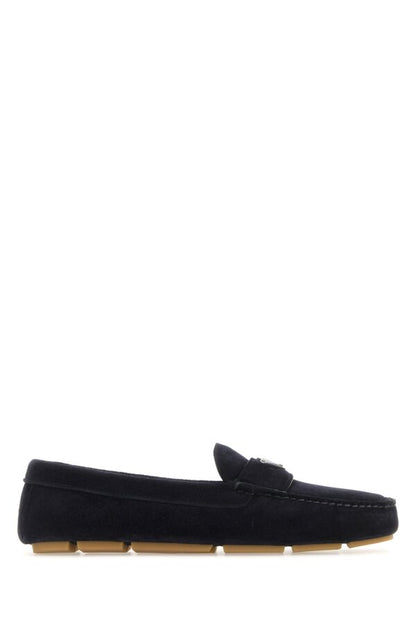 Prada Man Dark Blue Suede Loafers