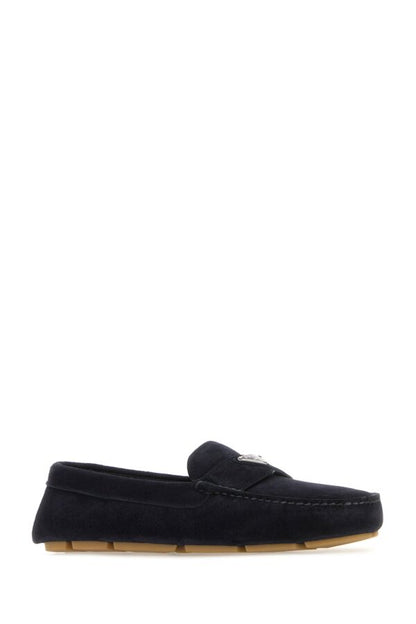 Prada Man Dark Blue Suede Loafers