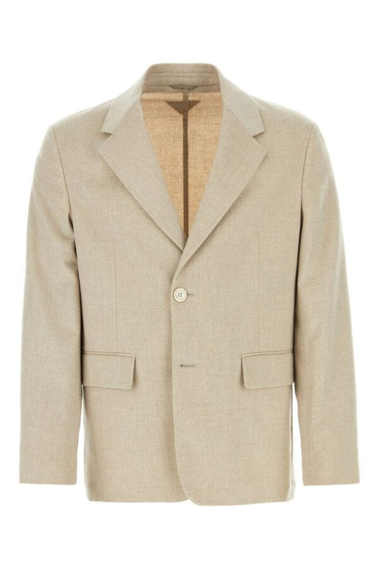 Prada Man Melange Sand Cashmere Blazer