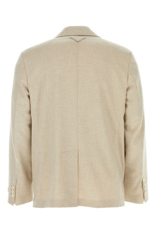 Prada Man Melange Sand Cashmere Blazer