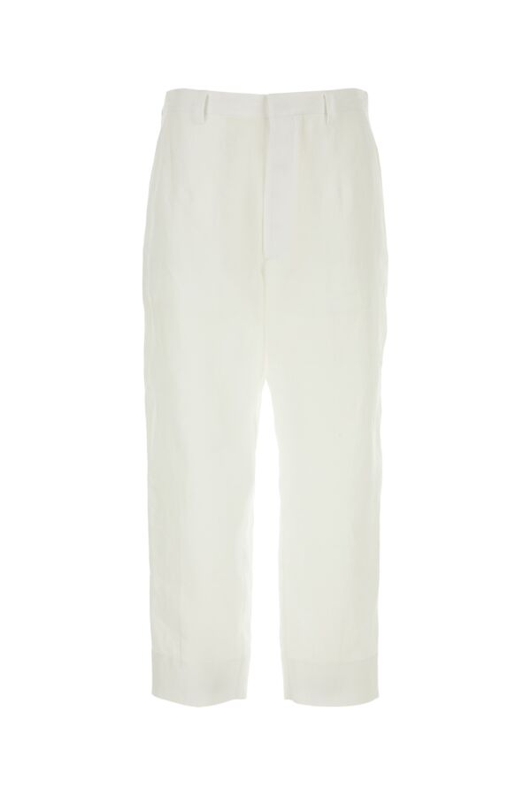 Prada Man White Linen Pant