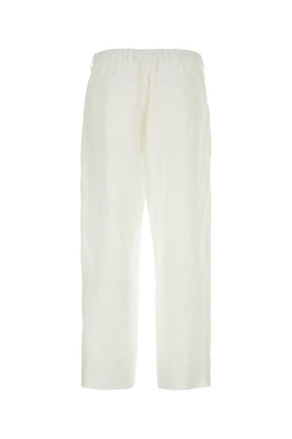 Prada Man White Linen Pant