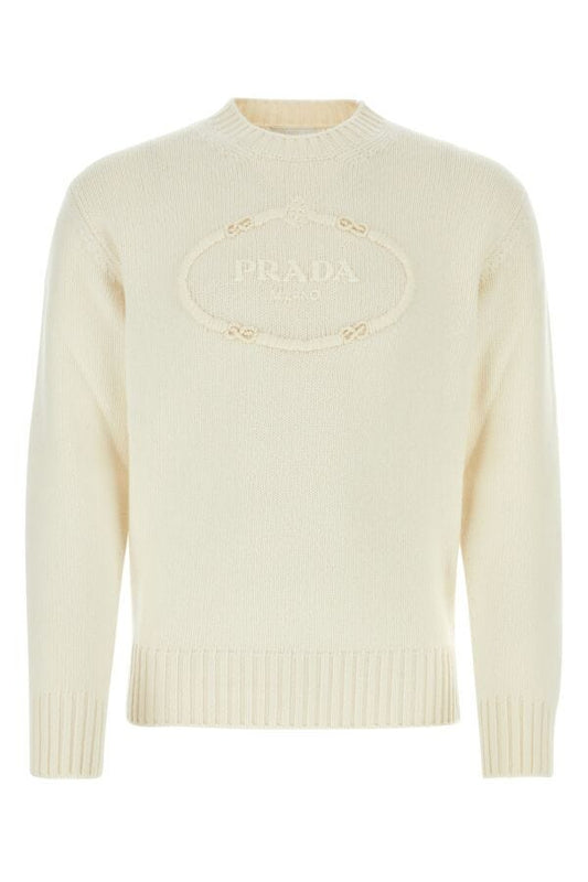 Prada Man Ivory Wool Blend Sweater