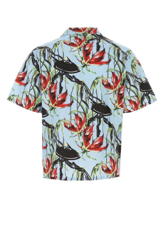 Prada Man Printed Poplin Shirt