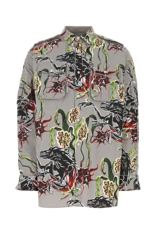 Prada Man Printed Poplin Shirt