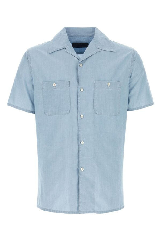 Prada Man Light-Blue Cotton Shirt