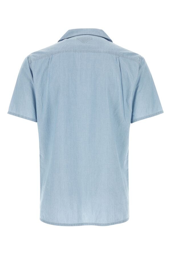 Prada Man Light-Blue Cotton Shirt