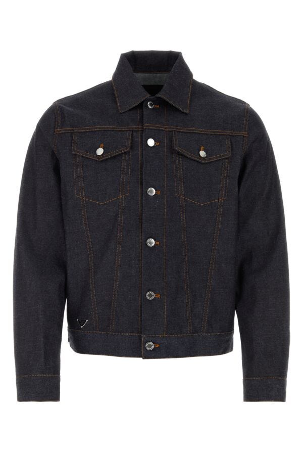 Prada Man Dark Blue Denim Jacket