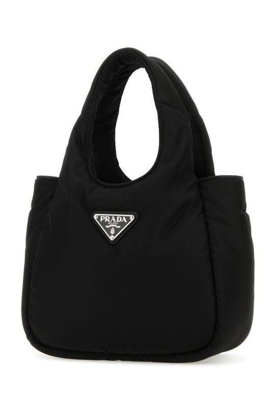 Prada Woman Black Re-Nylon Soft Handbag