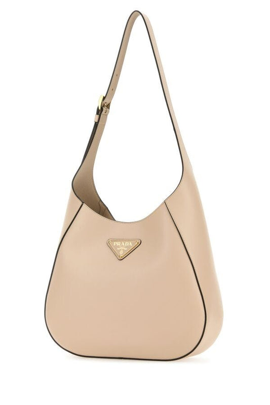 Prada Woman Light Pink Leather Shoulder Bag