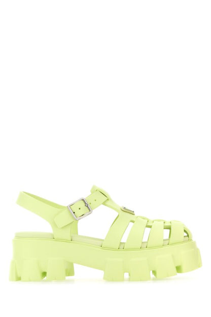 Prada Woman Pistachio Green Rubber Sandals