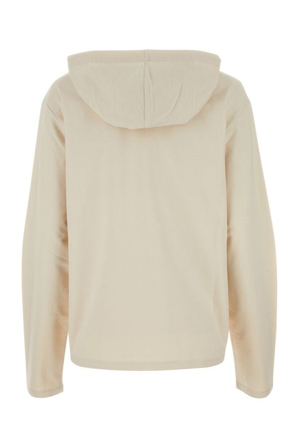 Prada Woman Sand Stretch Cotton Oversize Sweatshirt