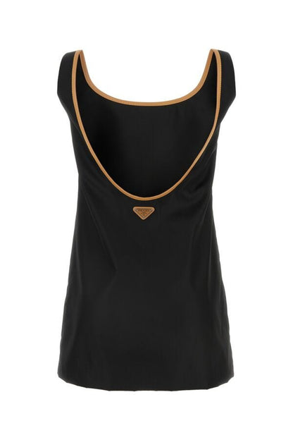 Prada Woman Black Re-Nylon Mini Dress