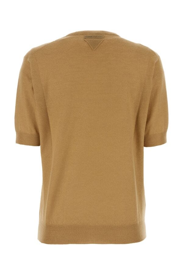 Prada Woman Camel Cashmere Sweater