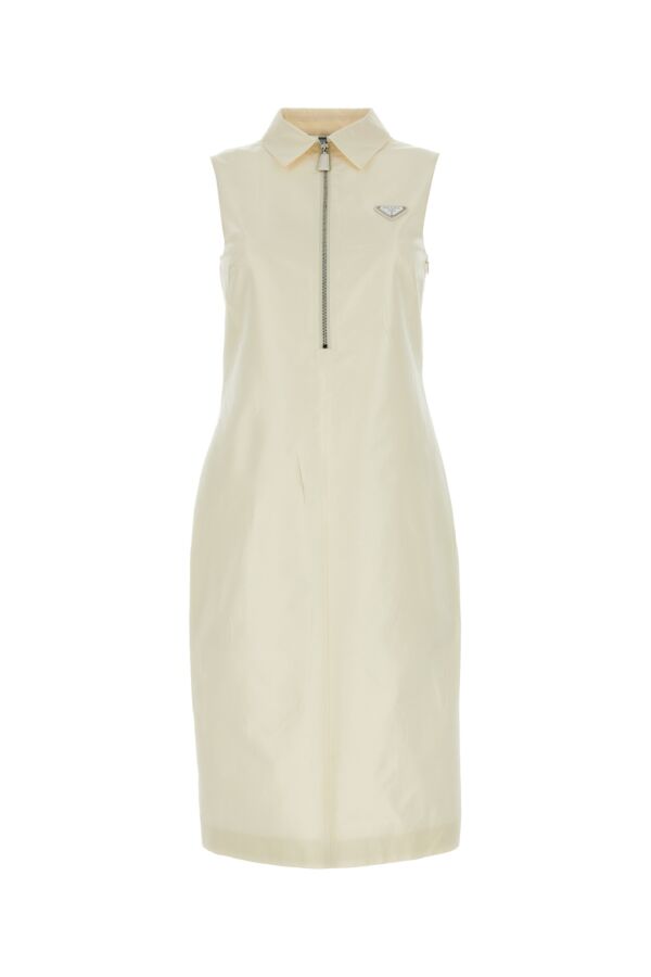 Prada Woman Ivory Faille Dress