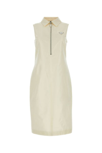 Prada Woman Ivory Faille Dress