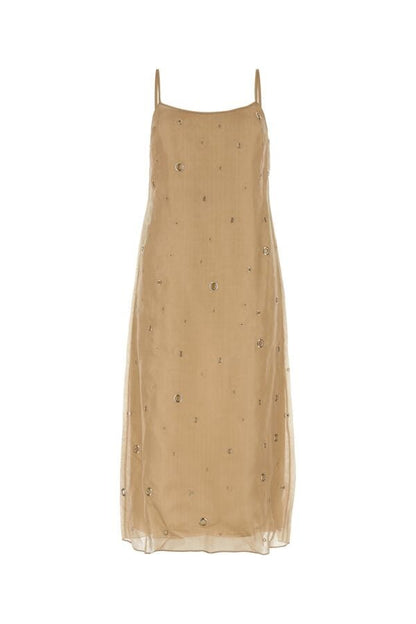 Prada Woman Beige Organza Dress