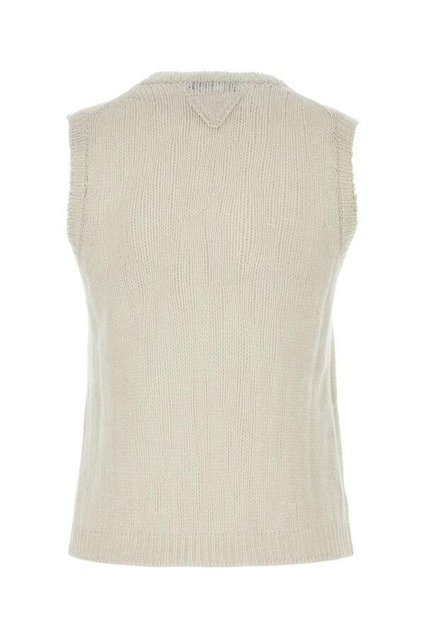 Prada Woman Chalk Cashmere Vest