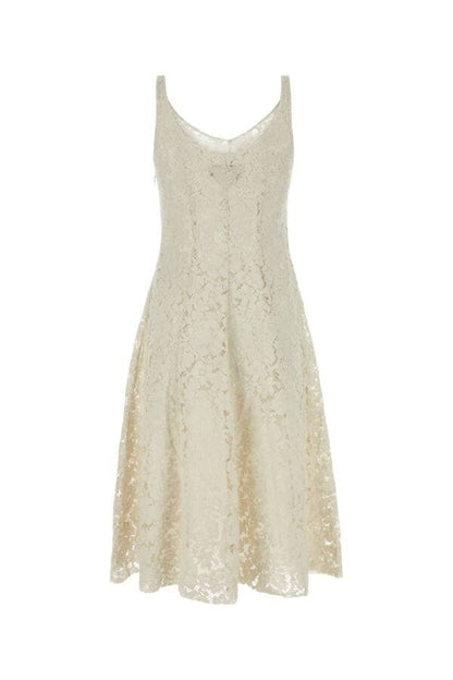 Prada Woman Ivory Lace Dress