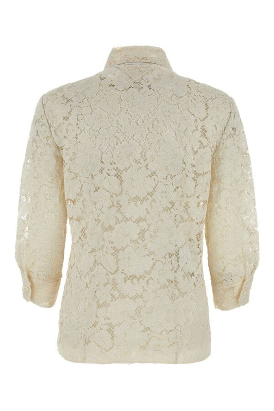 Prada Woman Ivory Lace Shirt