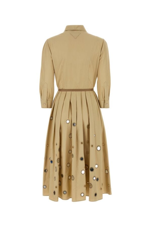 Prada Woman Beige Coton Shirt Dress