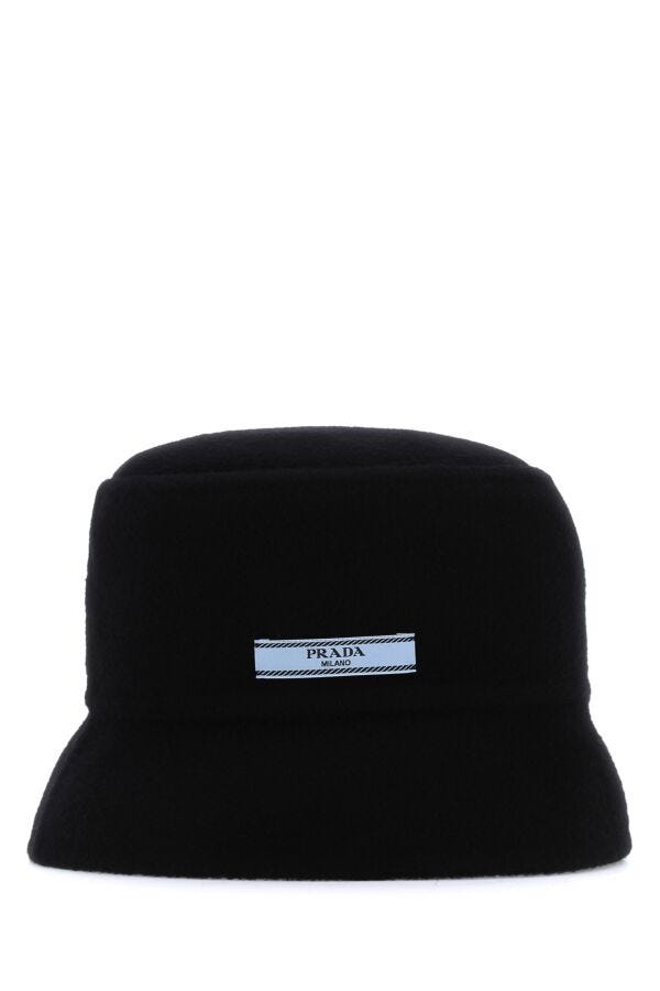 Prada Woman Midnight Blue Cashmere Bucket Hat