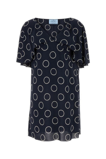 Prada Woman Printed Crepe Dress