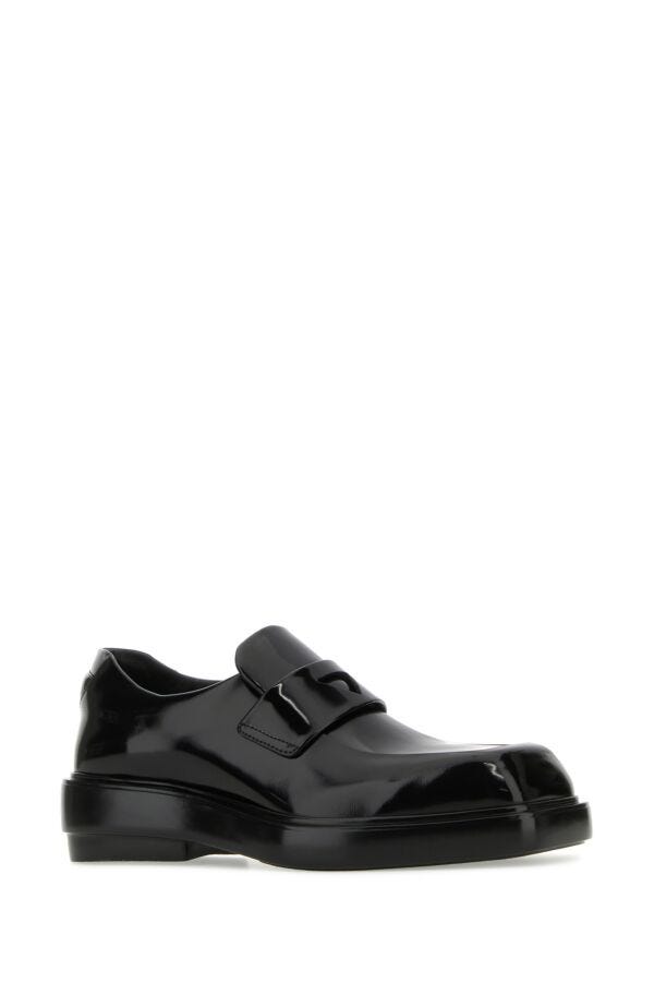 Prada Woman Black Leather Loafers