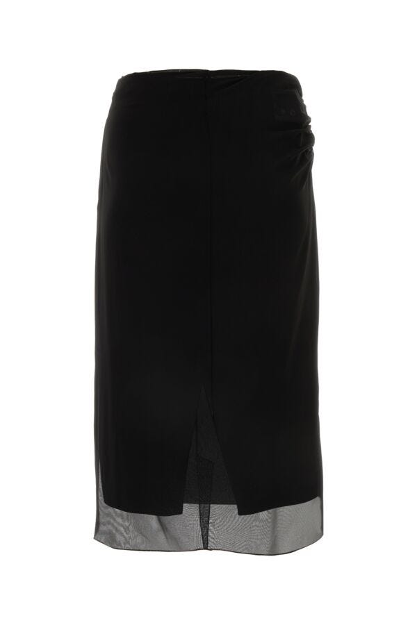 Prada Woman Black Georgette Skirt