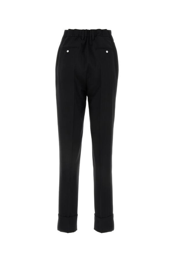 Prada Woman Black Wool Blend Pant