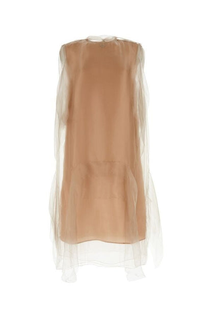 Prada Woman Powder Pink Voile Dress