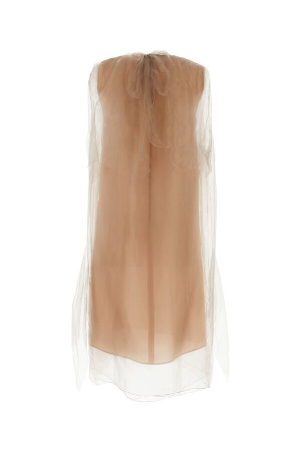 Prada Woman Powder Pink Voile Dress