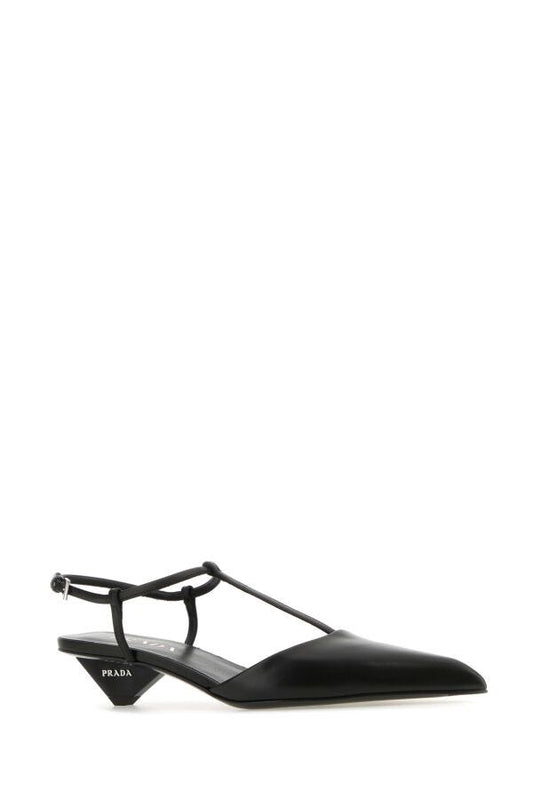 Prada Woman Black Leather Pumps