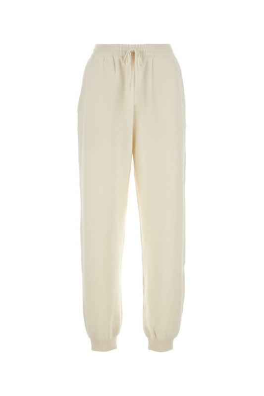 Prada Woman White Wool Joggers