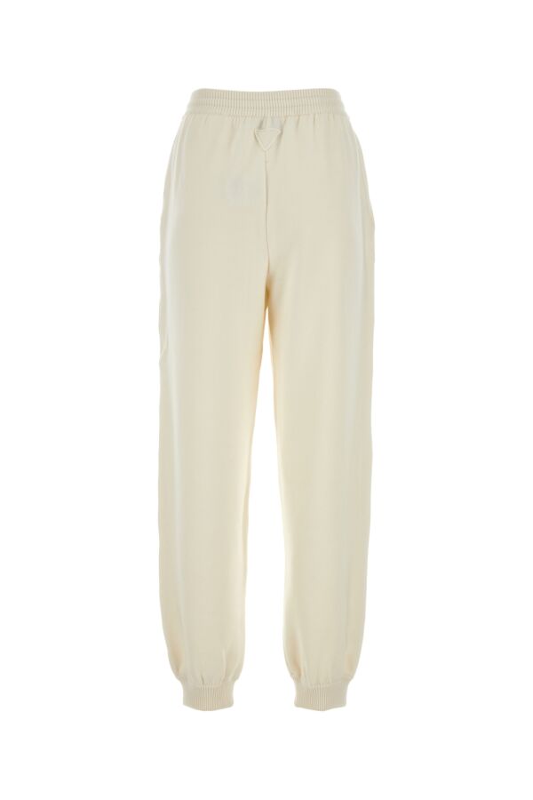 Prada Woman White Wool Joggers