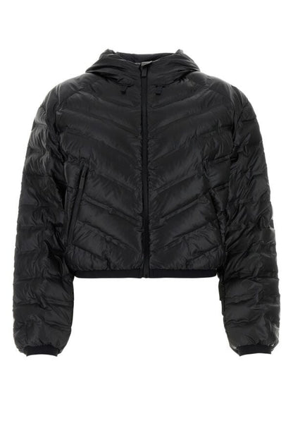 Prada Woman Black Polyurethane Blend Padded Jacket