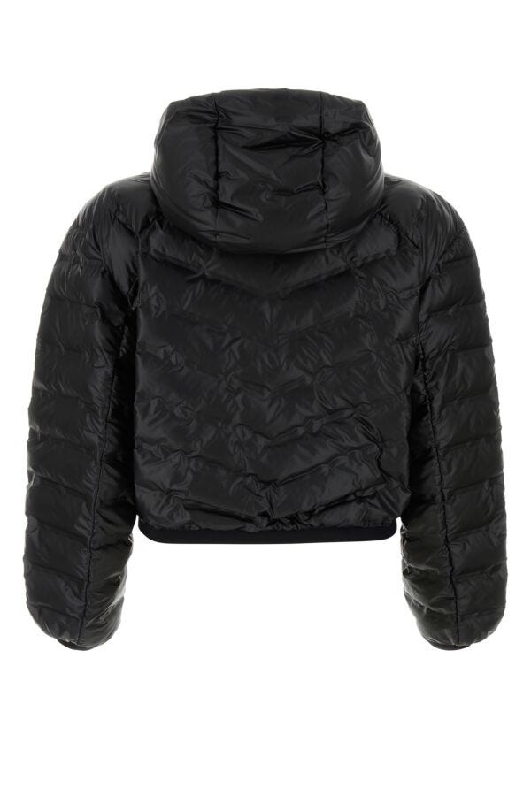 Prada Woman Black Polyurethane Blend Padded Jacket